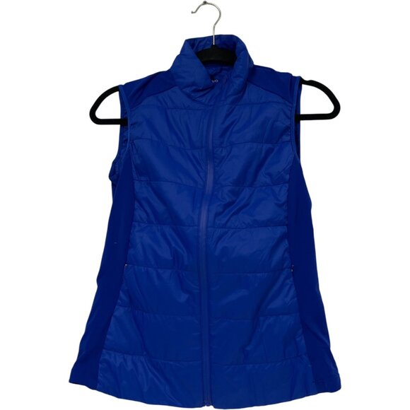 Oysho Womens Puffer Vest Medium M Blue Full Zip Wind Resistant 1672/332 NWT - Picture 1 of 16